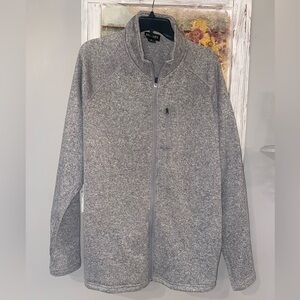 Men’s Stanley Full Zip Fleece XL Gray Mock Neck Jacket Zipped Pockets